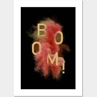 B O O M - Smoke & Typography Posters and Art